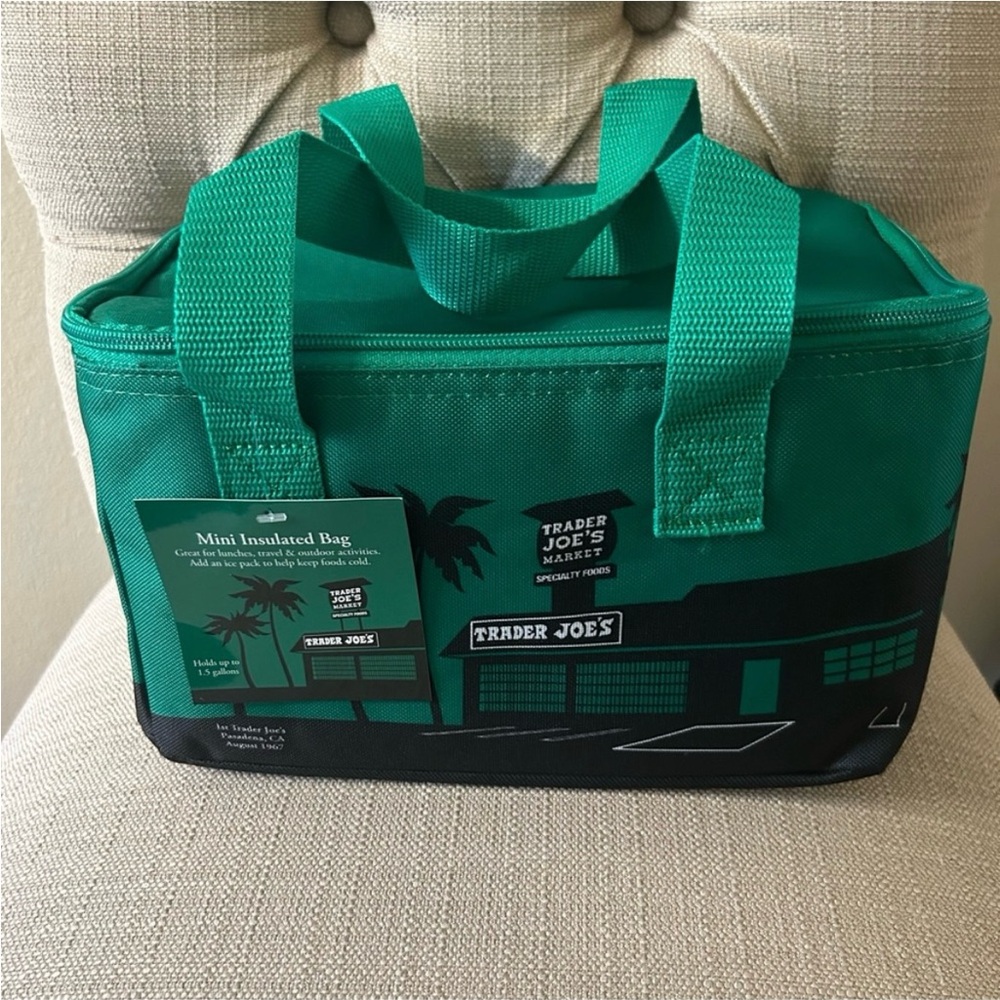 Trader Joe's Green and Black Insulated Bag